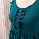 LC Lauren Conrad Emerald Shade High Low Babydoll Blouse Photo 2