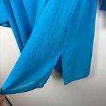 Talbots  Womens Tunic‎ Dress Size Medium Blue Pom Trim Beach Cover Up Vacation Photo 2