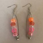 Lesbian Safety Pin Earrings Pride Silver Photo 0