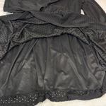 Vibe Sportwear Vibe Sportswear Black Long Sleeve Lace Bottom Knit Top V-neck Faux Buttons Mini Photo 8