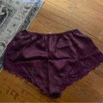 Free People NWT FP Dark Purple Lace Trim Sleepwear Shorts Photo 1