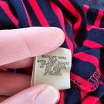 Buckle  Gimmicks Red & Navy Striped Ruffle Sleeve Raw Edge Top Size Medium Photo 7