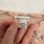 American Eagle  Scoop Neck Mini Slip Dress Light Baby Pink Ditsy Floral Cutout M Photo 5