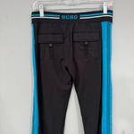 BCBG MaxAzria Black & Blue Stripe Track Pants Women’s Size Medium Spandex Blend Photo 6
