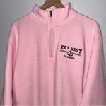 Key West Florida Super Soft‎ Athletic Sweater Sporty Quarter Zip Sweatshirt Pink Size M Photo 1