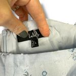 Lulus Always Charming Light Blue Floral Swiss Dot Babydoll Mini Dress Large Photo 5