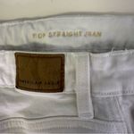 American Eagle  White Mom Straight Distressed Women Jeans Size 4 Stretch Photo 4