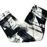 Adidas Climalite Black White Print Capri Leggings Small Photo 0