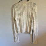 All:row Women's Cream Cable Knit Sofia cardigan Sweater cute cozy size large Photo 8