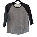 Marine layer  Baseball T-Shirt 3/4 Sleeve Heather Grey Charcoal Medium Warm Photo 0