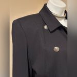 Buttons N.I.C New York Black Double Breasted Metal Cropped Blazer Sz 12 Lined. Photo 4
