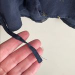 Rails  Beaux Ruffle Waist Silk Blouse In Navy Crescent Moon Photo 5