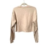 Aritzia TNA Airy Fleece Boyfriend Cropped Sweatshirt Beige Medium Photo 2