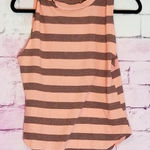 Free People  WE THE FREE TWIST STRIPE TANK TOP TEE CORAL LIGHT NWT Photo 0