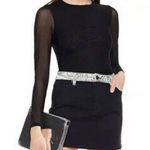 Alice + Olivia  Black Denim Good Bandana Paisley Patchwork  Mini Skirt Photo 1