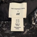 H&M x The Vampire's Wife Dress Black Silver Mystique Lace Goth Witchy Emo XS Photo 4