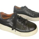 J Slides Womens Platform Sneaker Black leather Maya Lace up Sneaker SIZE 7.5 Photo 0