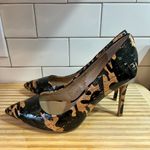 G.I.L.I. Camo Cork Georgette Heels Size 8 Black Photo 3