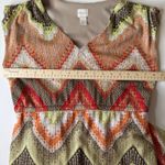 Chico's Womens Tessa Chevron Knit Maxi Dress Sz 1 (S) Crochet Stretch Boho Retro Photo 13