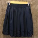Look Me Love Me | Navy Blue Skater Mini Skirt Photo 0