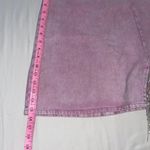 None Sparkle Rhinestone Fringe Pink Denim Mini Skirt.  Women’s Large-High Waisted Photo 4