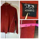 Kerrits  1/4 Zip Equestrian Fleece Womens Large Pullover‎ Sweater Red Horsey READ Photo 1