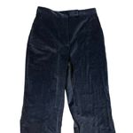 ZARA  Velvet Pants Flare Leg Black High Rise Pockets Cotton Black Medium NWT Photo 3