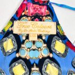 La Moda True Colors Resort Maxi T Back Kaftan Dress With Pockets Blue Size XL Photo 4