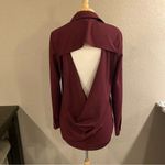 Cecico  Button Up Open Back Top Maroon Medium Photo 1