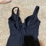 MiracleSuit Ruched One Piece Swimsuit Notched Neckline Black Photo 8