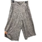Sunday Best Women's Leopard Animal Print High Waist Wide Leg Cropped M Gray Size M Photo 2