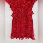 superdown  Revolve Mercy Red Polka Dot Cutout Mini Ruffle Dress size Medium $74 Photo 10