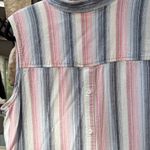 Anthropologie  Large Cloth & Stone Blue Pink White Striped Sleeveless Mini Dress Photo 13