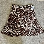 Jones Wear π¦ NWT Black Cream Zebra Print A-Line Midi Skirt Size 18 Photo 0