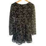 Lulus Enraptured Black Embroidered Long Sleeve Skater Dress - size Medium Photo 3