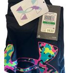 Under Armour Girls YLG Black T-Shirt Neon Logo NWT Active Tee Photo 3
