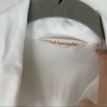 Soft Surroundings  Sz Medium White Cotton Button Down Shirt Tunic Dress Pleated Photo 3