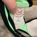 SO ‎ Crochet Colorblock Strapless Push-up Underwire Bikini SwimTop Green - Size M Photo 2