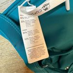 Cupshe NWT  Teal Triangle Bikini Top Bathing Suit Small Photo 2