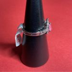 Bomb Party RBP7441 “Say It In Lights” Smithsonite/Quartz Rhodium Sz 10 Ring NWT Pink Photo 1