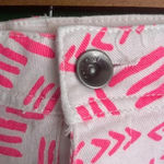 Dollhouse  Hot Pink White Distressed Jean Shorts Size‎ 12 EUC! Photo 2