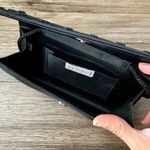 La Regale  Black Satin Evening Convertible Clutch Shoulder Bag Purse, Beaded Photo 6