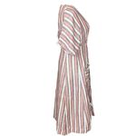 Free People  Monday Striped Linen Midi Dress XS Photo 3
