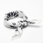 Urban Outfitters White Black Paisley Cotton Bandana Photo 2