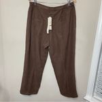 Alfred Dunner NWT  Brown Faux Suede Slimming Tummy Control Pant, 16W Photo 3
