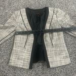 The Limited  Gray Plaid Cropped Blazer with Black Trim Size XS Photo 1