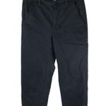 Everlane Womens Cropped Straight Pants Cotton Stretch Black 00 Short Photo 0