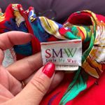 Style My Way Vintage Red and Green Tie Front Mini Dress Photo 4