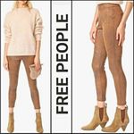 Free People ‎ Faux Vegan Leather Leggings Brown Size 27 OB640876 Photo 1