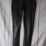 Spanx Black Shiny Faux Leather Leggings Womens M Photo 6